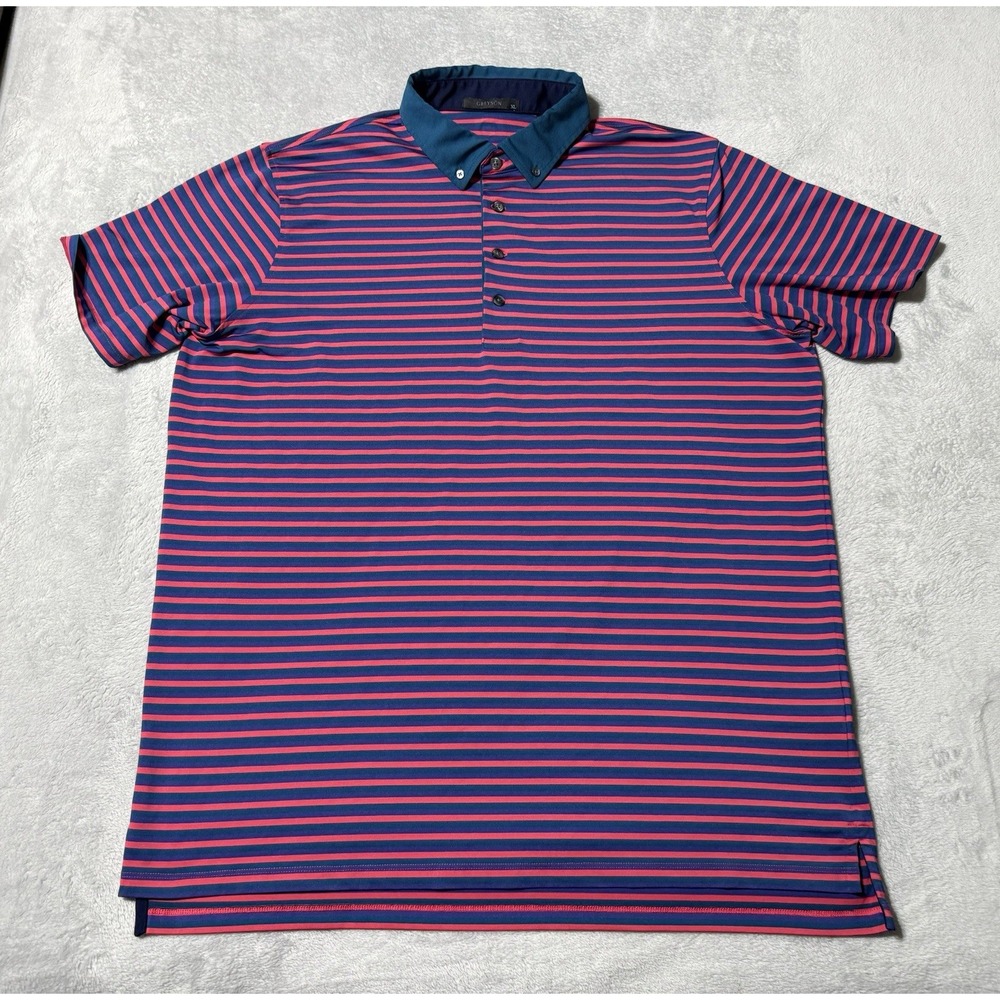 Greyson Polo Shirt Mens XL Multi Color Striped Short Sleeve Golf Performance